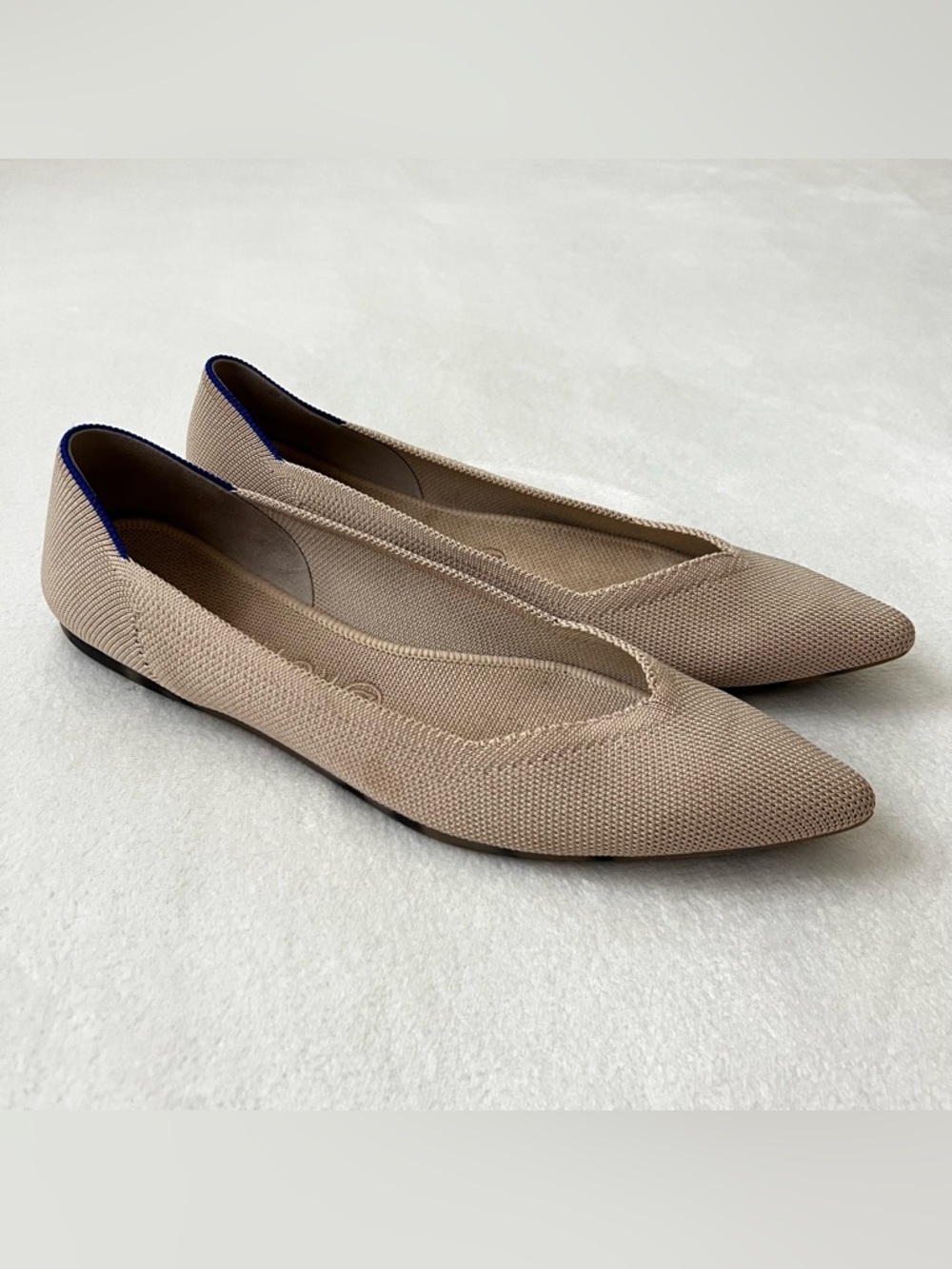 Rothy’s The Point Flat Shoe in Ecru Size 11